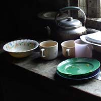 Meager kitchen in Cherry's apartment