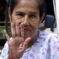 Ethel waving goodbye