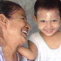 Ethel and her grandson, in Cherry's house
