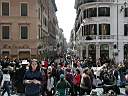 P4190046.JPG: View from Spanish Steps. Hip place for Italian youths and tourists. Was once the steps to Spanish Embassy.
